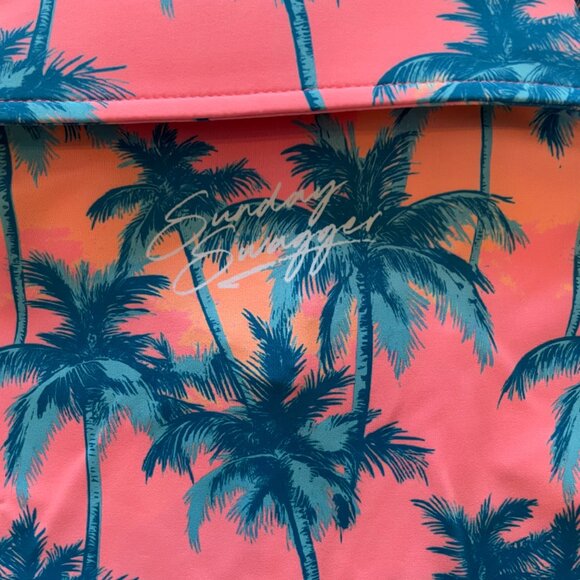 Sunday Swagger Sunset Blvd Women's Sleeveless Polo | Size M | Sunset Orange - Picture 6 of 6